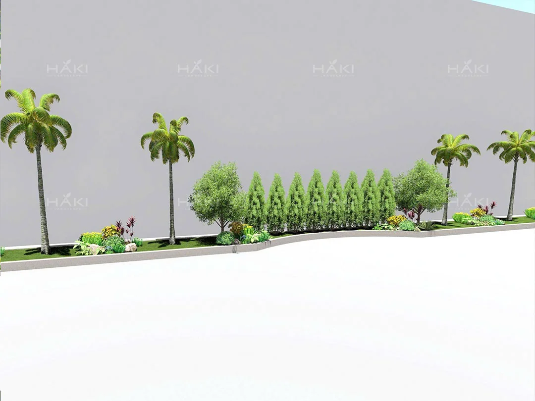 ảnh 3d thiết kế sân vườn