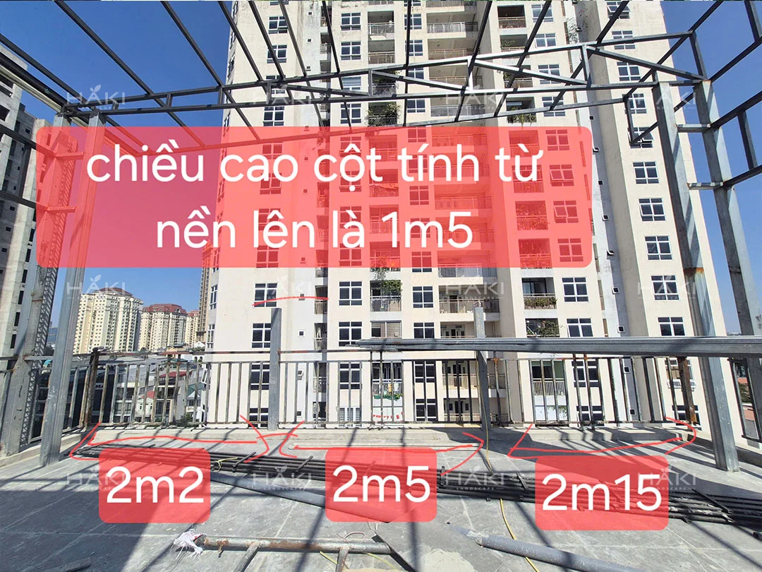 đo đạc chiều cao lan can ban công